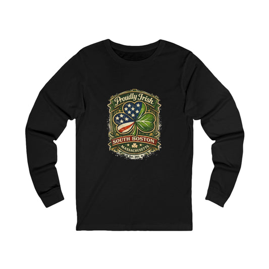 Proudly Irish South Boston Shamrock Graphic Tee | Long Sleeve
