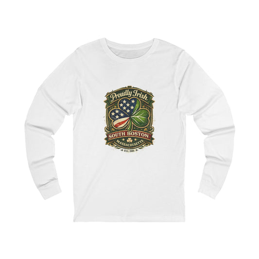 Proudly Irish South Boston Shamrock Graphic Tee | Long Sleeve