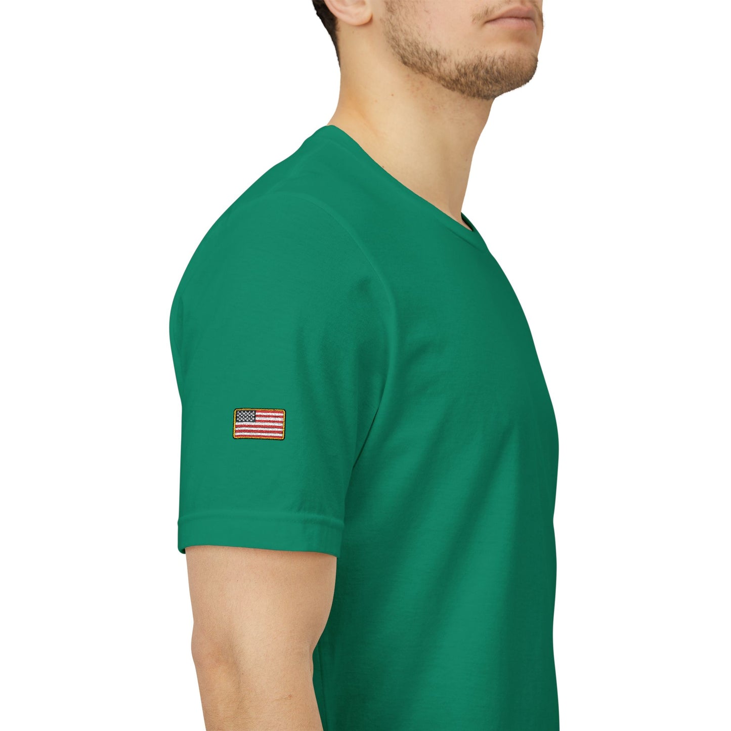 Irish American Pride T-Shirt | Small Chest & Sleeve Patch Design