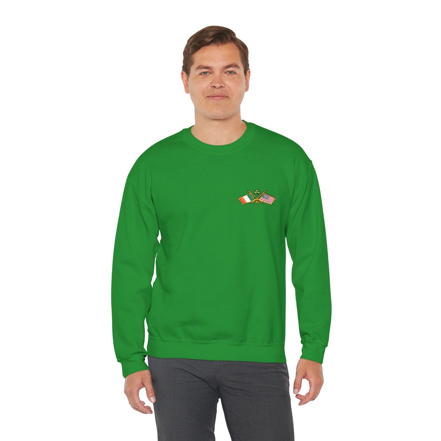 Lucky Irish Clover Leprechaun Stack Crewneck Sweatshirt | St. Patrick's Day