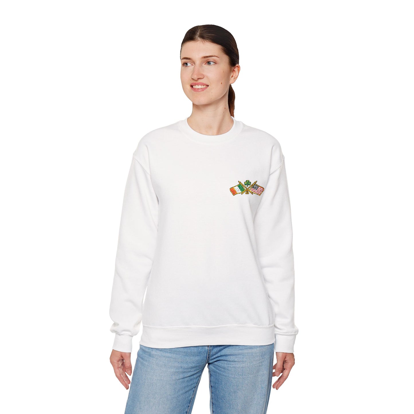 Lucky Irish Clover Leprechaun Stack Crewneck Sweatshirt | St. Patrick's Day