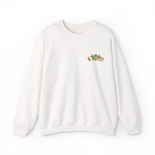 Lucky Irish Clover Leprechaun Stack Crewneck Sweatshirt | St. Patrick's Day