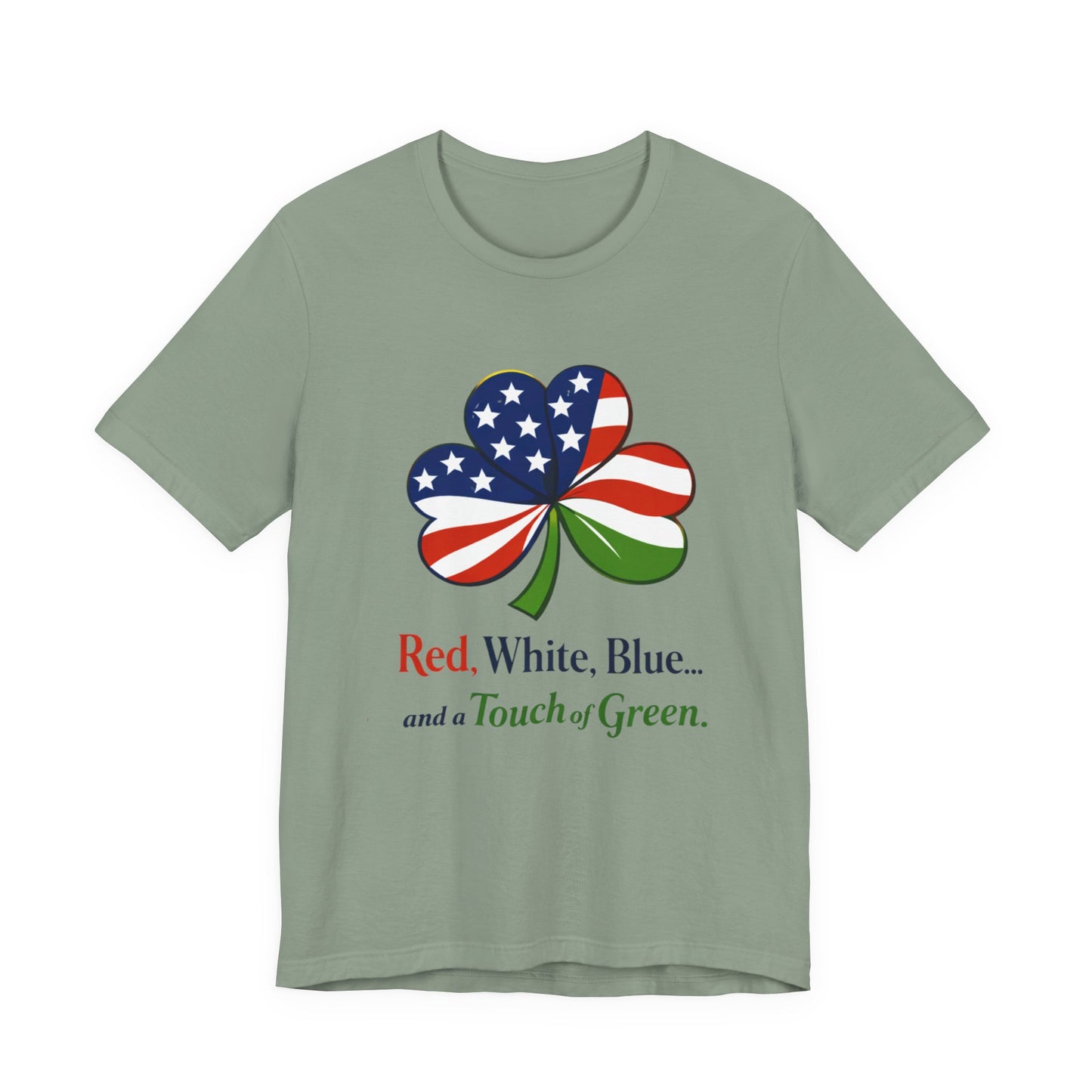 American Flag Shamrock tee | Red White Blue and a Touch of Green shirt